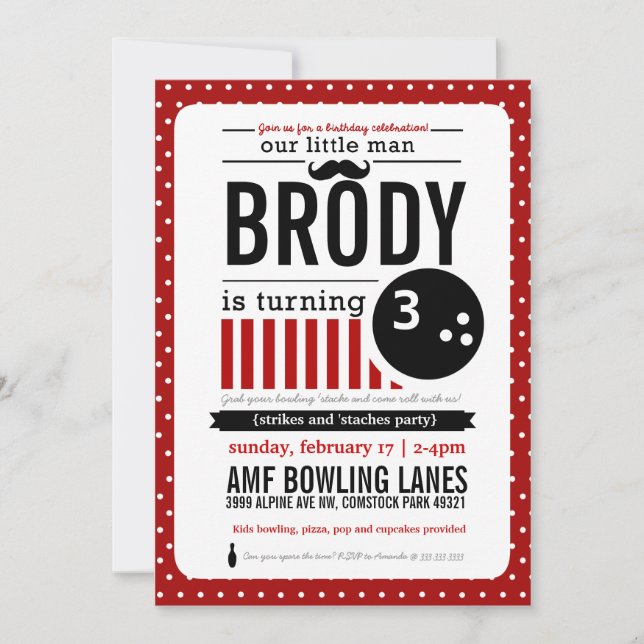 Convite de Strikes e 'Staches (Frente)