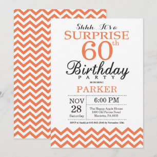 Convite de Surpresa de Aniversário de 60 anos Cora