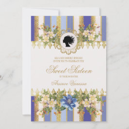 Convite de Sweet Sixteen da Era Blue Regency