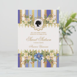 Convite de Sweet Sixteen da Era Blue Regency