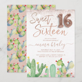 Convite de Sweet Sixteen Festa Glam Bohemiana
