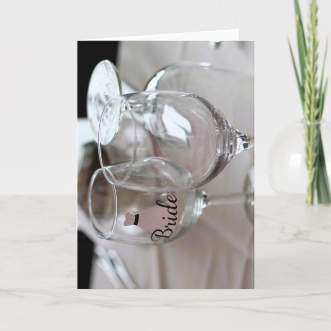 Convite de taça de vinho gravada (Frente)