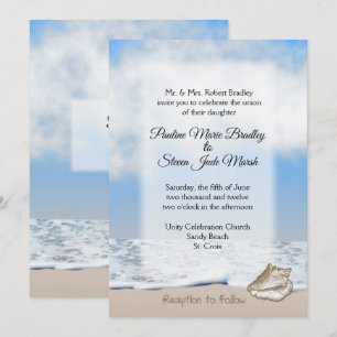 Convite de Tema de Casamento na Praia