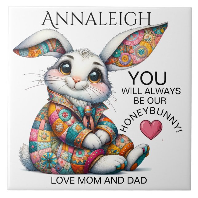 Convite de Tema de Páscoa Coelho do precioso (Frente)