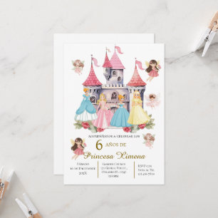 Convite de Terceiro Aniversário da Princesa em Seu