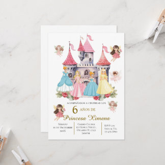 Convite de Terceiro Aniversário da Princesa em Seu