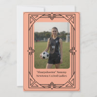 Convite de Testemunho de Foto de Futebol Personali