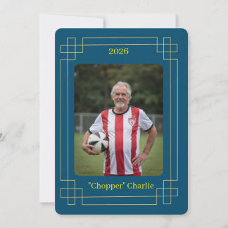 Convite de Testemunho de Futebol com Foto Personal