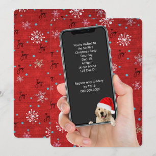 Convite de Texto da Festa de Natal no telefone