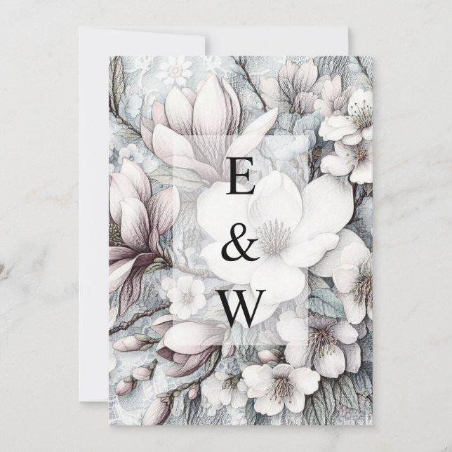 Convite de texto de caligrafia minimalista (Frente)