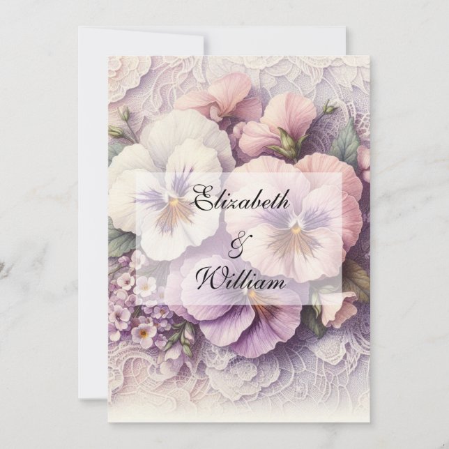 Convite de texto de caligrafia minimalista (Frente)