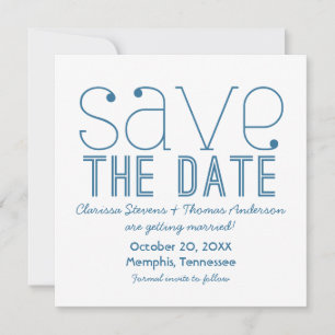 Convite de Tipografia Moderna para Salvar a Data, 