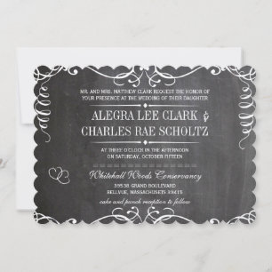Convite de Tipografia Vintage Moderna de Quadro Ne