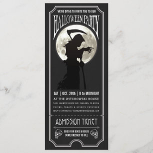 Convite de Tíquete de Festa de Halloween
