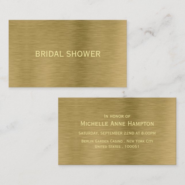 Convite de tíquete do Chá de panela de Textura Dou (Frente/Verso)