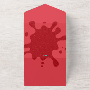 Convite de Tomate Vermelho Personalizado Splash Se
