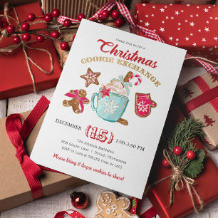 Convite de Troca de Biscoitos de Natal