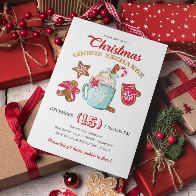 Convite de Troca de Biscoitos de Natal (Criador carregado)
