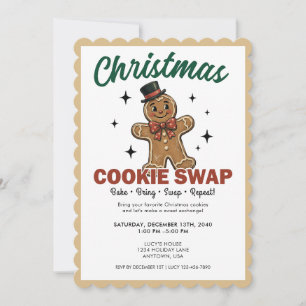 Convite de Trocas de Biscoitos de Festa de Natal R