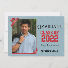 Convite de Turma de Formatura da Fita Vermelha