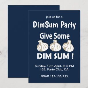 Convite Dê uma Festa de Dim Sum