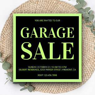 Convite de Venda de Garagem Moderna