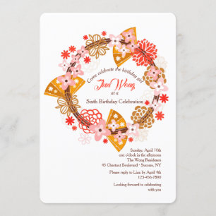 Convite de Ventoinhas e Flores