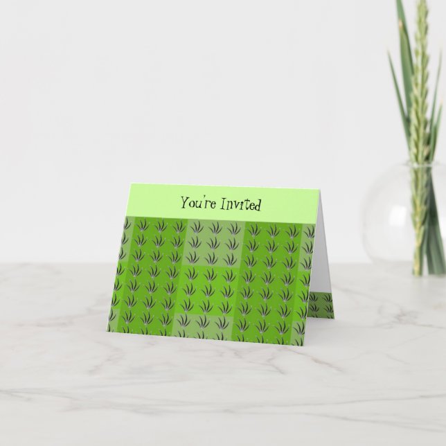 Convite de Verão de Grama Verde (Frente)