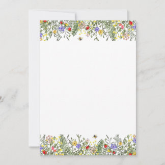 Convite de Verão Primavera com Bordadura Floral