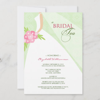 Convite De Vestido De Casamento Para O Chá (Verde)