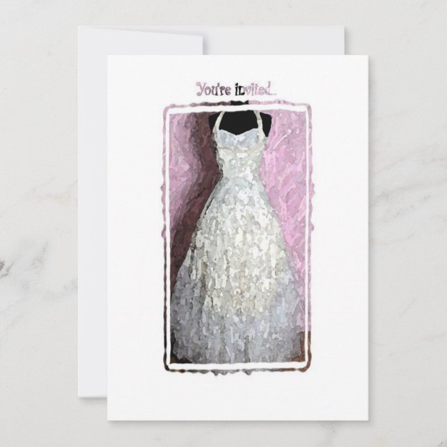 convite de vestido vintage (Frente)