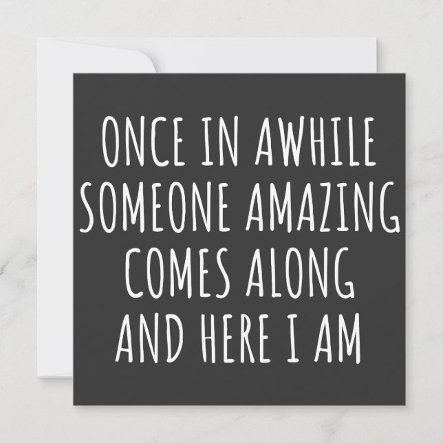 Convite De vez em quando alguém incrível aparece (Frente)
