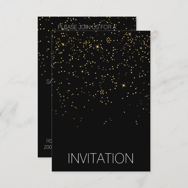 Convite de Vip de Convite de festas Surpresa de An (Frente/Verso)