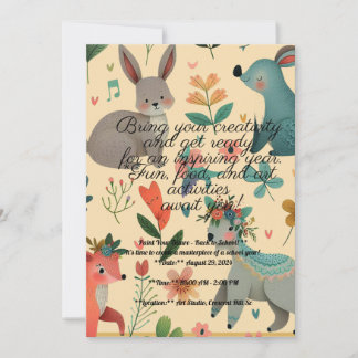 Convite de volta à escola cortou a arte do rabisco