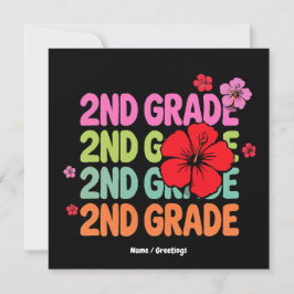 Convite De volta à escola no primeiro dia do segundo ano