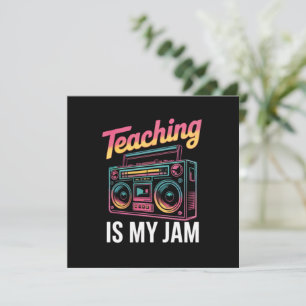 Convite De Volta à Escola Retro Ensino é Minha Paixão 80s 