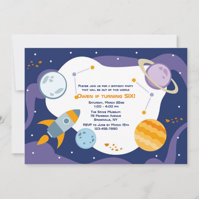 Convite de Voo para o Espaço (Frente)
