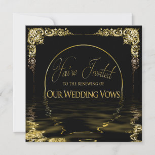 Convite de Vows de Renovação Elegante e Exclusiv