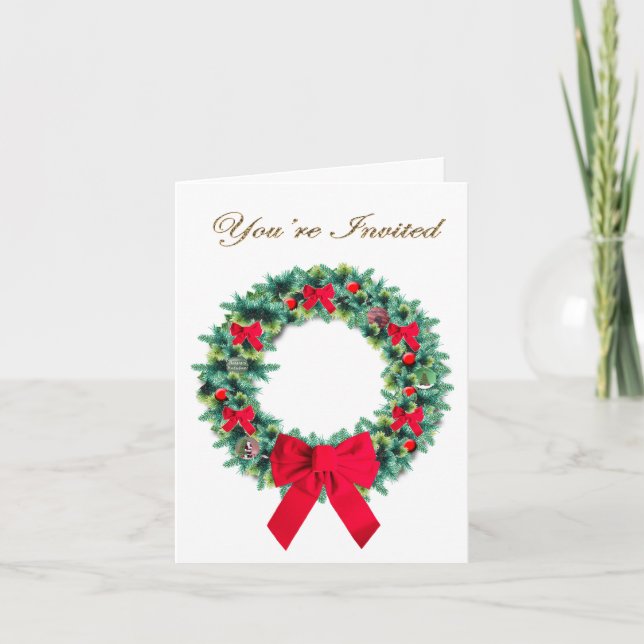 Convite de Wreath Decorado (Frente)