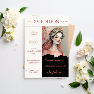 Convite de XV Anos Editorial Moderno