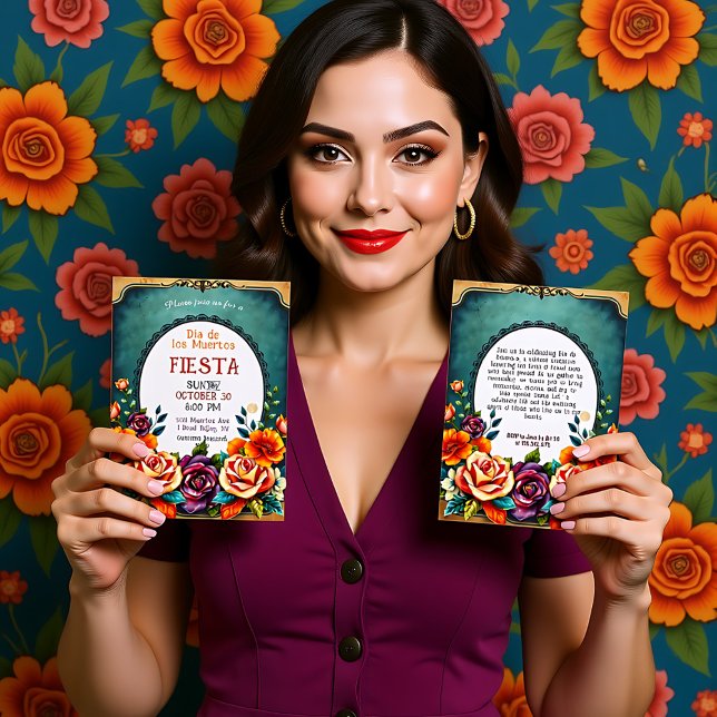 Convite 💀🎉Dead to the Last Detail (Dead to the Last Detail Invitation, customizable text on both sides)