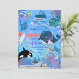 Convite Debaixo do mar tubarões-baleia águas-vivas