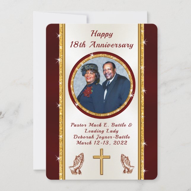 Convite Debra Batalha 18º Aniversário da Igreja (Frente)