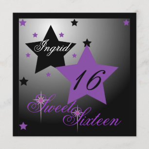 Convite Debutant Star Sweet 16-Cust.