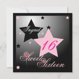 Convite Debutant Star Sweet 16-Cust.