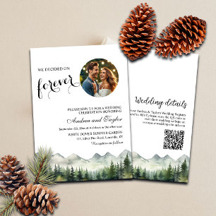 Convite Decidimos o Código QR para o Forever e o Casamento