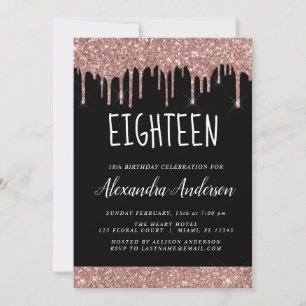 Convite Décimo oitavo - Décimo oitavo aniversário de Rosa