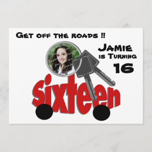 Convite Décimo Sexto Aniversário/Chaves