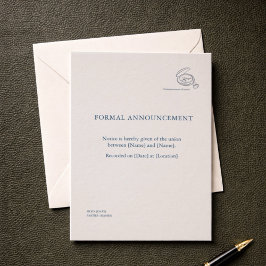 Convite Declaração de Casamento Civil | Casamento Não Trad