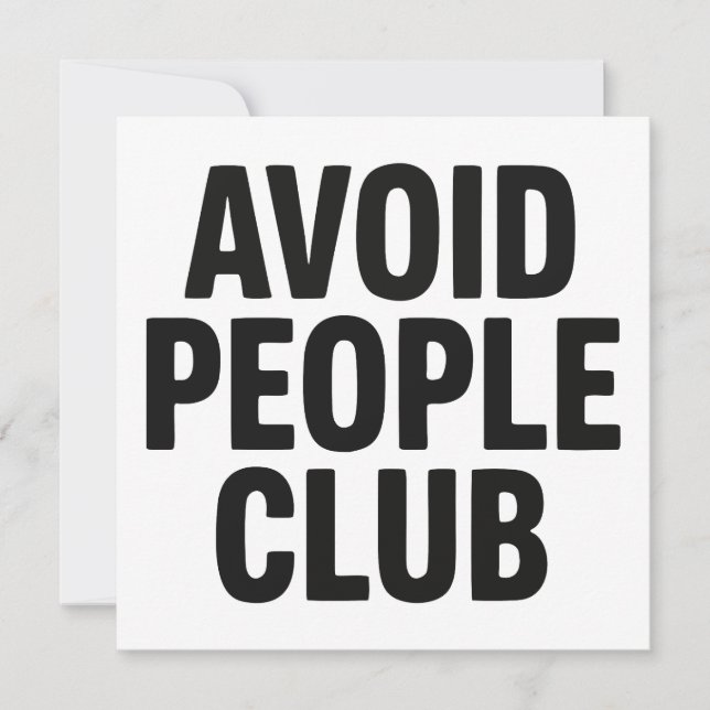 Convite Declaração de Humor de Introvertido do Clube de Ev (Frente)
